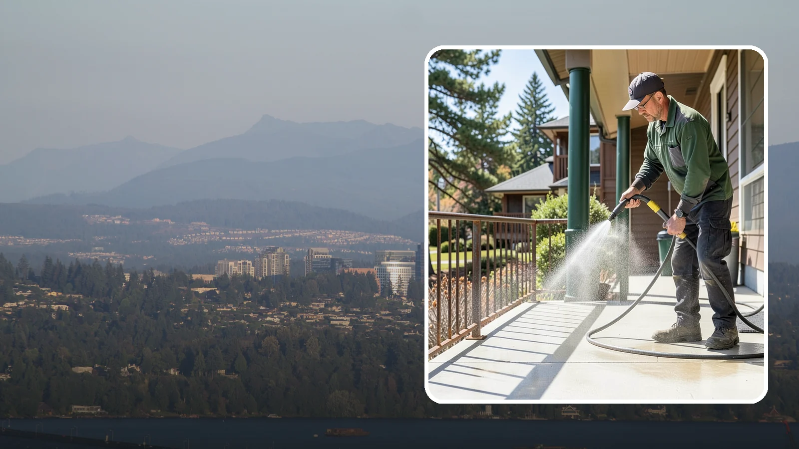Metal Cleaning in Medina, King County, WA - Gentle cleaning of exterior metal surfaces and railings that removes grime, oxidation film, and staining without scratching.