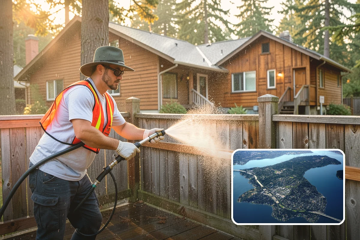 Metal Cleaning in Mercer Island, King County, WA - Lifts grime and oxidation film from exterior metal