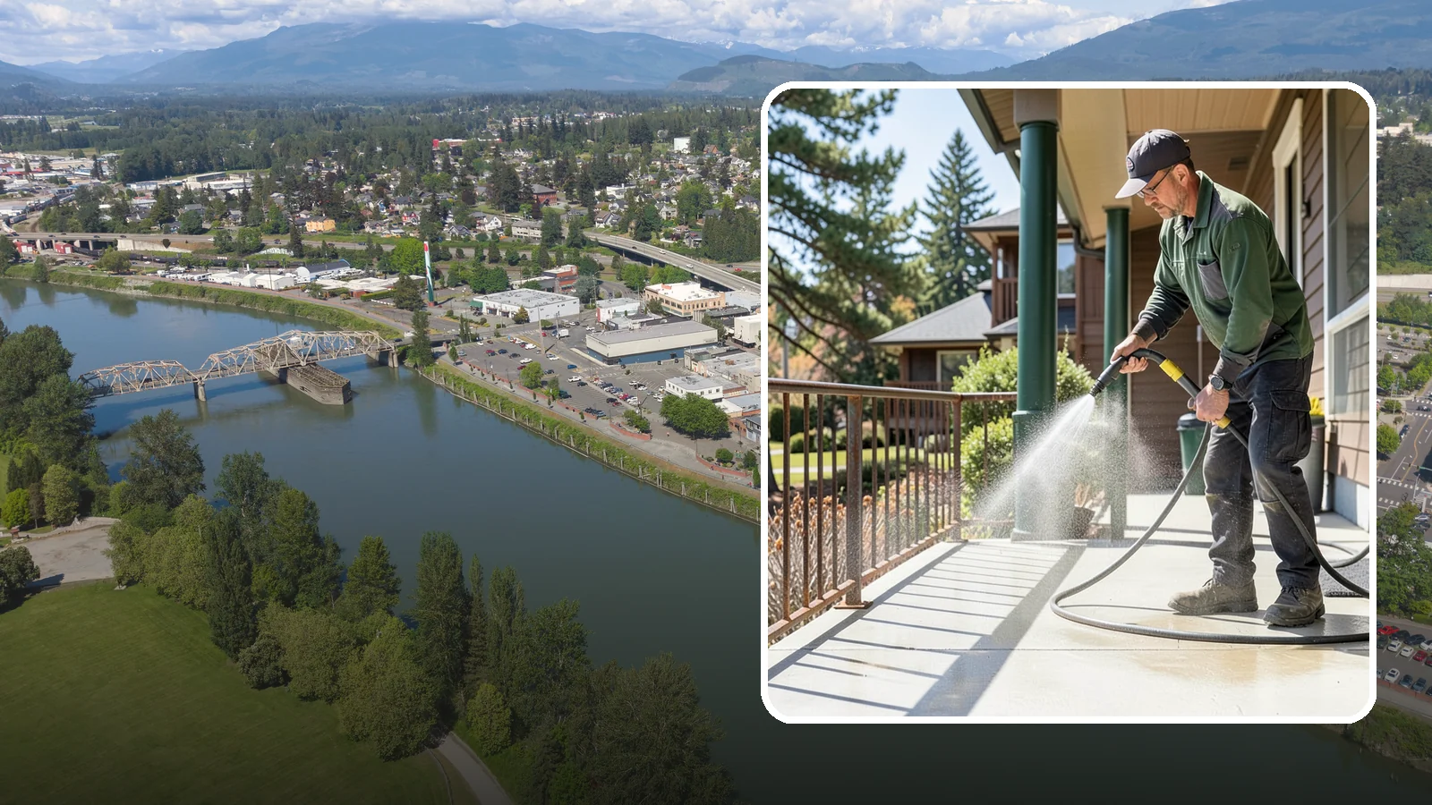 Metal Cleaning in Mount Vernon, Skagit County, WA - Gentle cleaning of exterior metal surfaces and railings that removes grime, oxidation film, and staining without scratching.