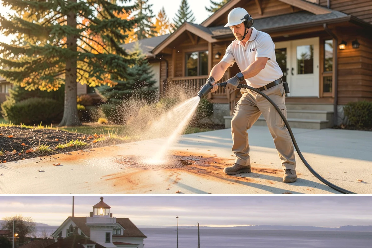 Metal Cleaning in Mukilteo, Snohomish County, WA - Clean exterior metal in late spring to remove the film that builds through the damp winter and to slow seasonal corrosion.