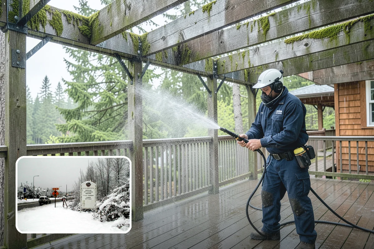 Metal Cleaning in Newcastle, King County, WA - Lifts grime and oxidation film from exterior metal