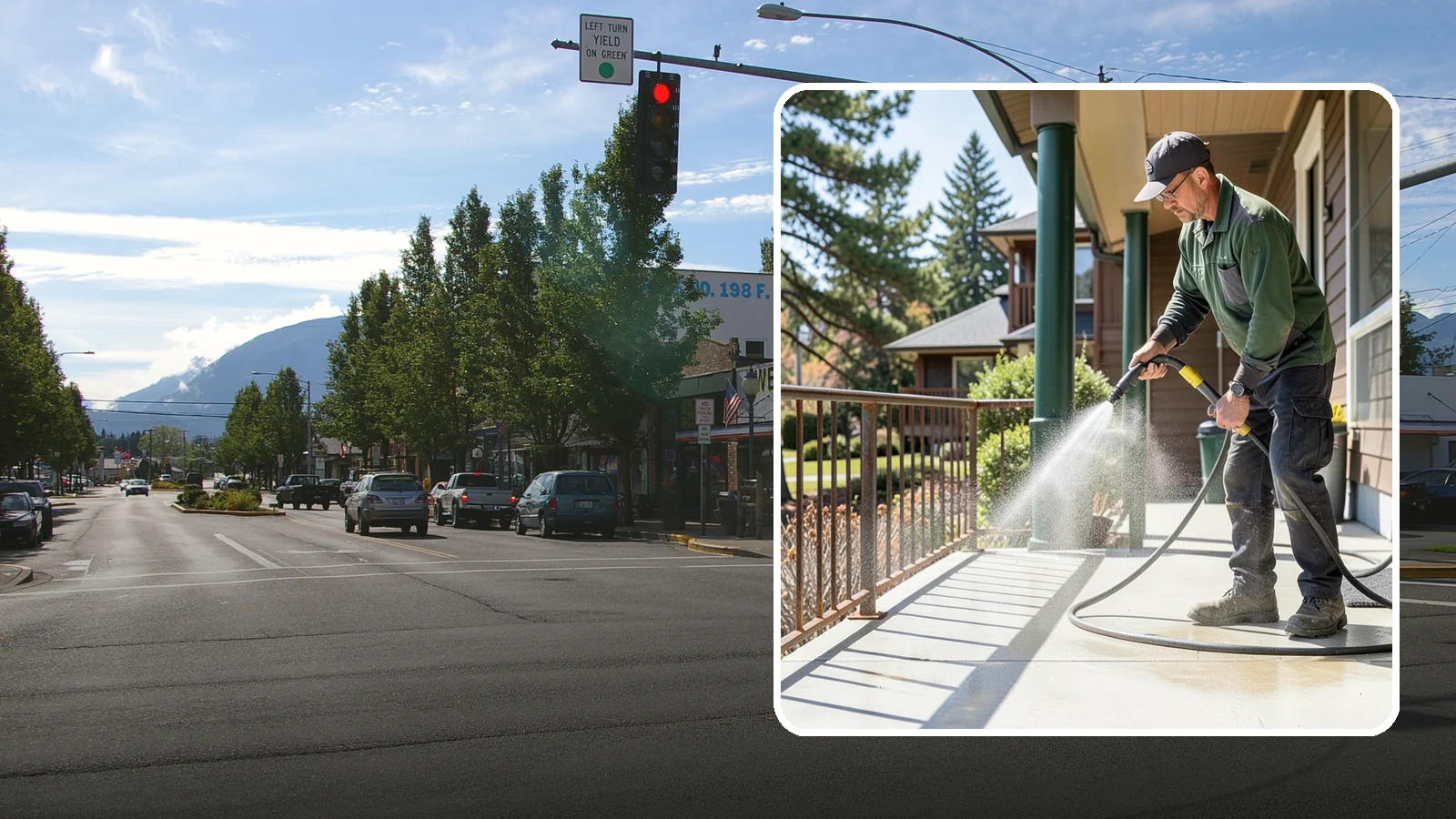 Metal Cleaning in North Bend, King County, WA - Gentle cleaning of exterior metal surfaces and railings that removes grime, oxidation film, and staining without scratching.