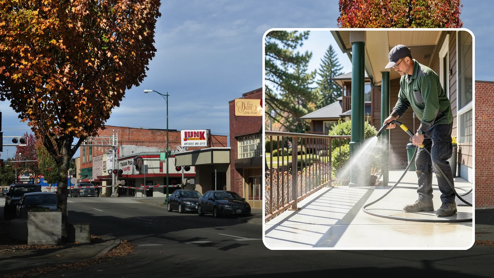 Metal Cleaning in Puyallup, Pierce County, WA - Gentle cleaning of exterior metal surfaces and railings that removes grime, oxidation film, and staining without scratching.