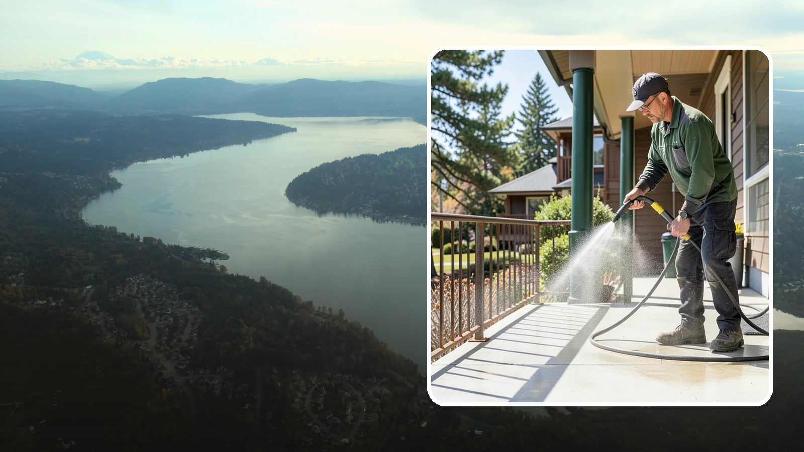 Metal Cleaning in Sammamish, King County, WA - Gentle cleaning of exterior metal surfaces and railings that removes grime, oxidation film, and staining without scratching.