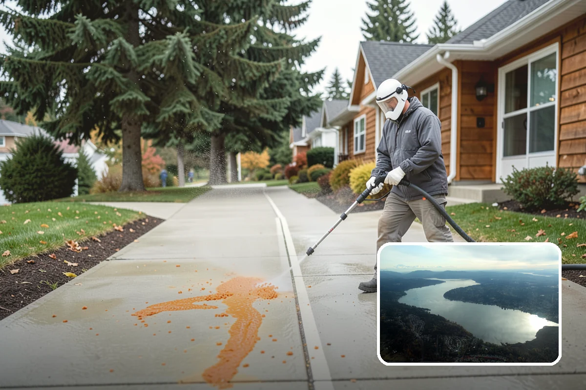 Metal Cleaning in Sammamish, King County, WA - Lifts grime and oxidation film from exterior metal