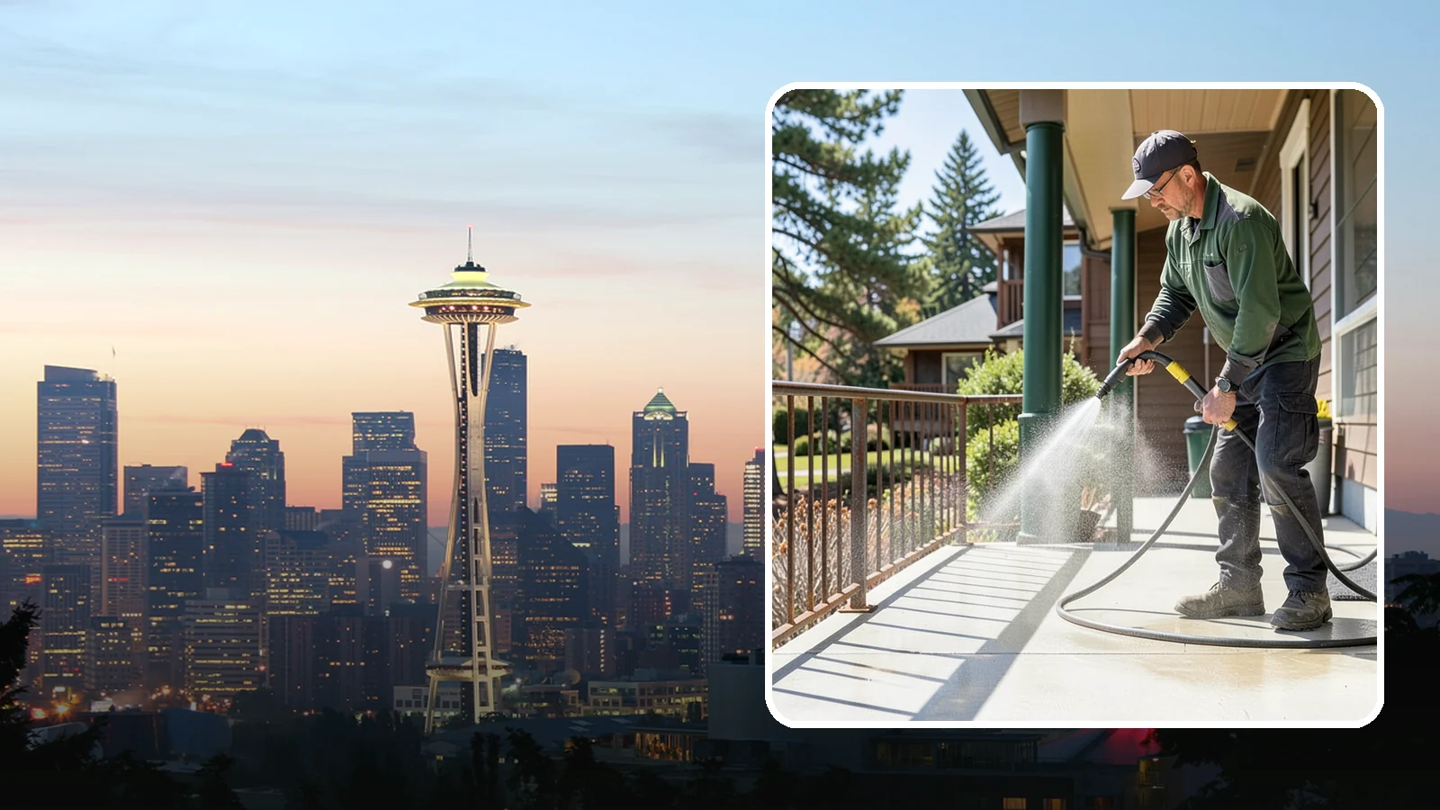 Metal Cleaning in Seattle, King County, WA - Gentle cleaning of exterior metal surfaces and railings that removes grime, oxidation film, and staining without scratching.