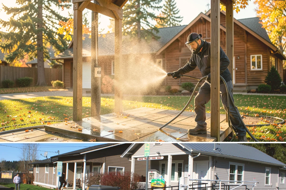 Metal Cleaning in South Prairie, Pierce County, WA - Clean exterior metal in late spring to remove the film that builds through the damp winter and to slow seasonal corrosion.