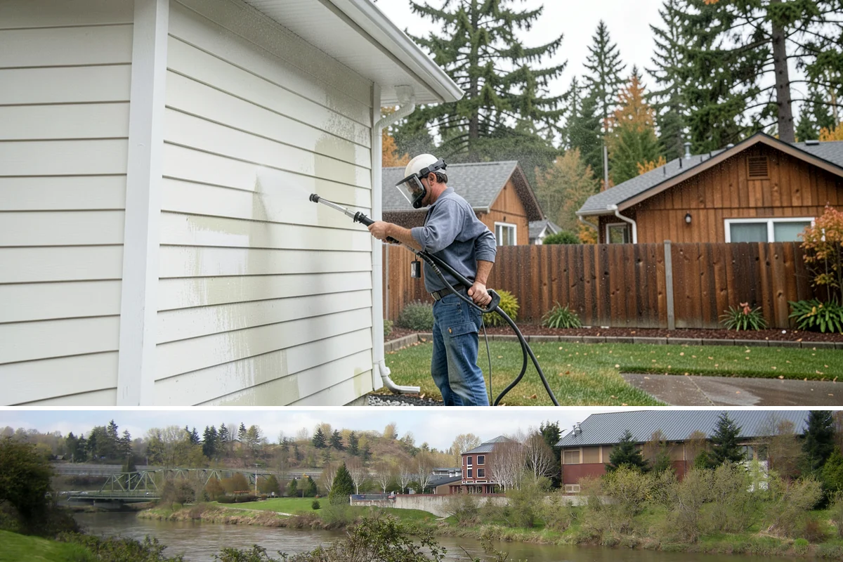 Metal Cleaning in Tukwila, King County, WA - Clean exterior metal in late spring to remove the film that builds through the damp winter and to slow seasonal corrosion.