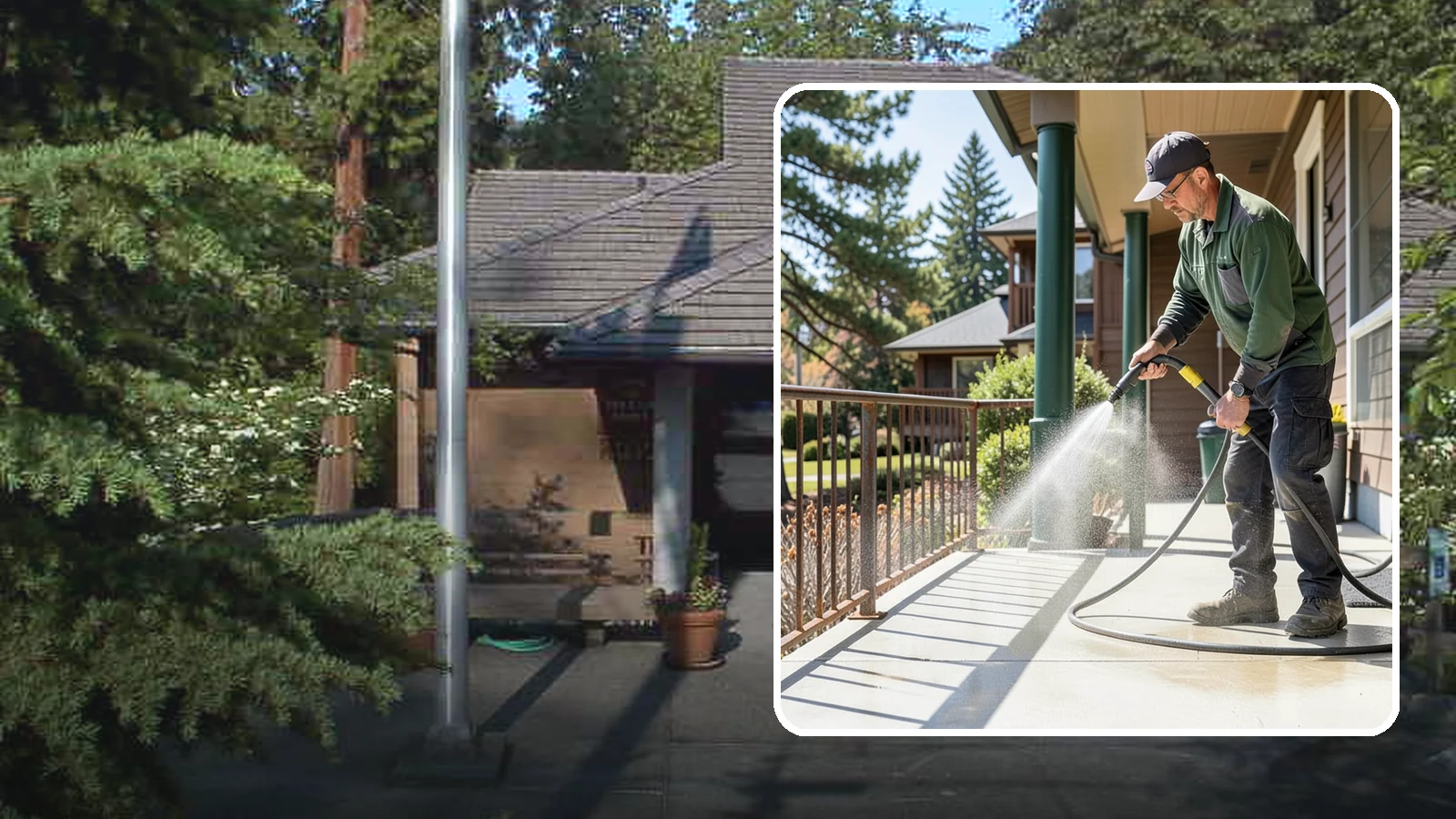 Metal Cleaning in Yarrow Point, King County, WA - Gentle cleaning of exterior metal surfaces and railings that removes grime, oxidation film, and staining without scratching.