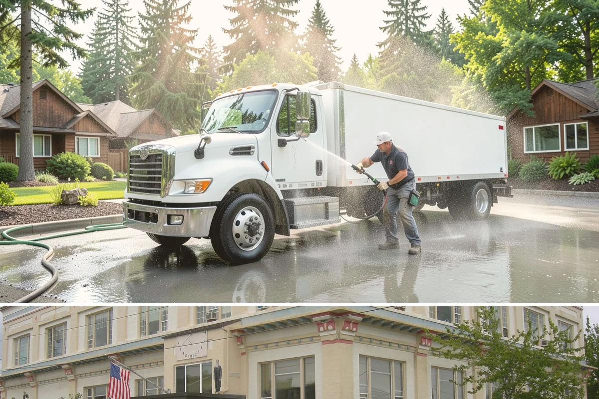 Metal Roof Cleaning in Anacortes, Skagit County, WA - Summer and early autumn provide the dry footing and mild temperatures that make metal roof work safest.