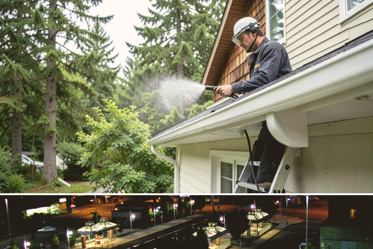 Metal Roof Cleaning in Auburn, King County, WA - Summer and early autumn provide the dry footing and mild temperatures that make metal roof work safest.
