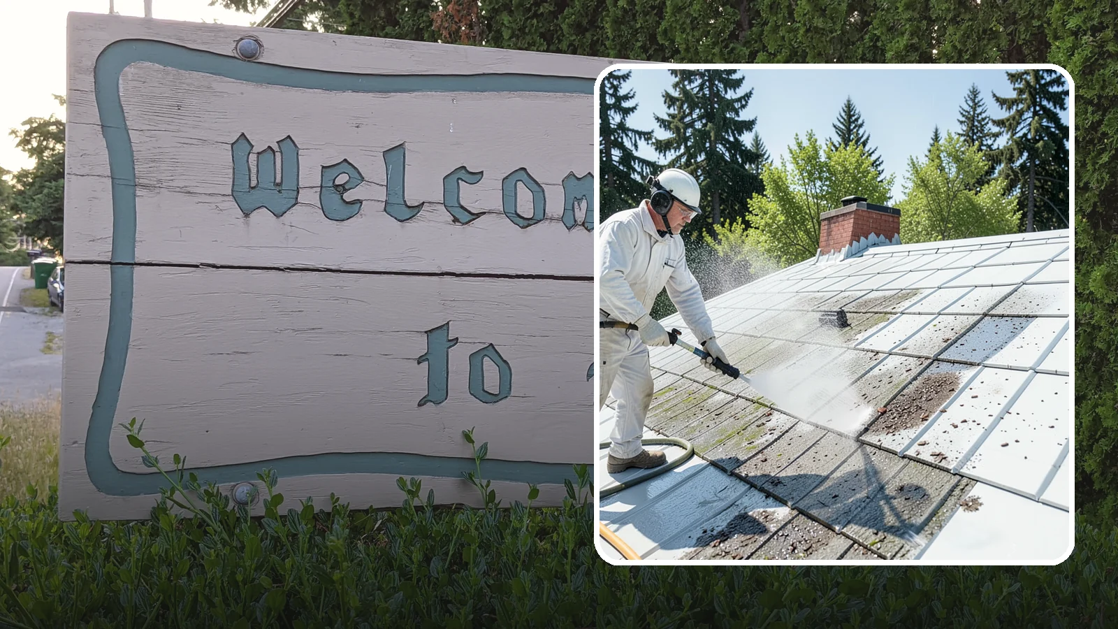 Metal Roof Cleaning in Brier, Snohomish County, WA - Careful cleaning of standing seam and corrugated metal roofs that removes moss and oxidation without scratching the finish.