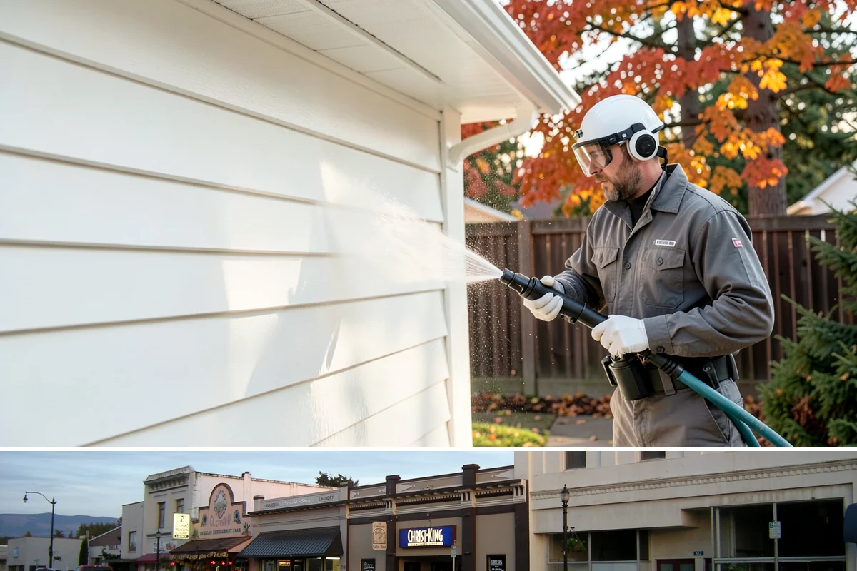 Metal Roof Cleaning in Burlington, Skagit County, WA - Summer and early autumn provide the dry footing and mild temperatures that make metal roof work safest.