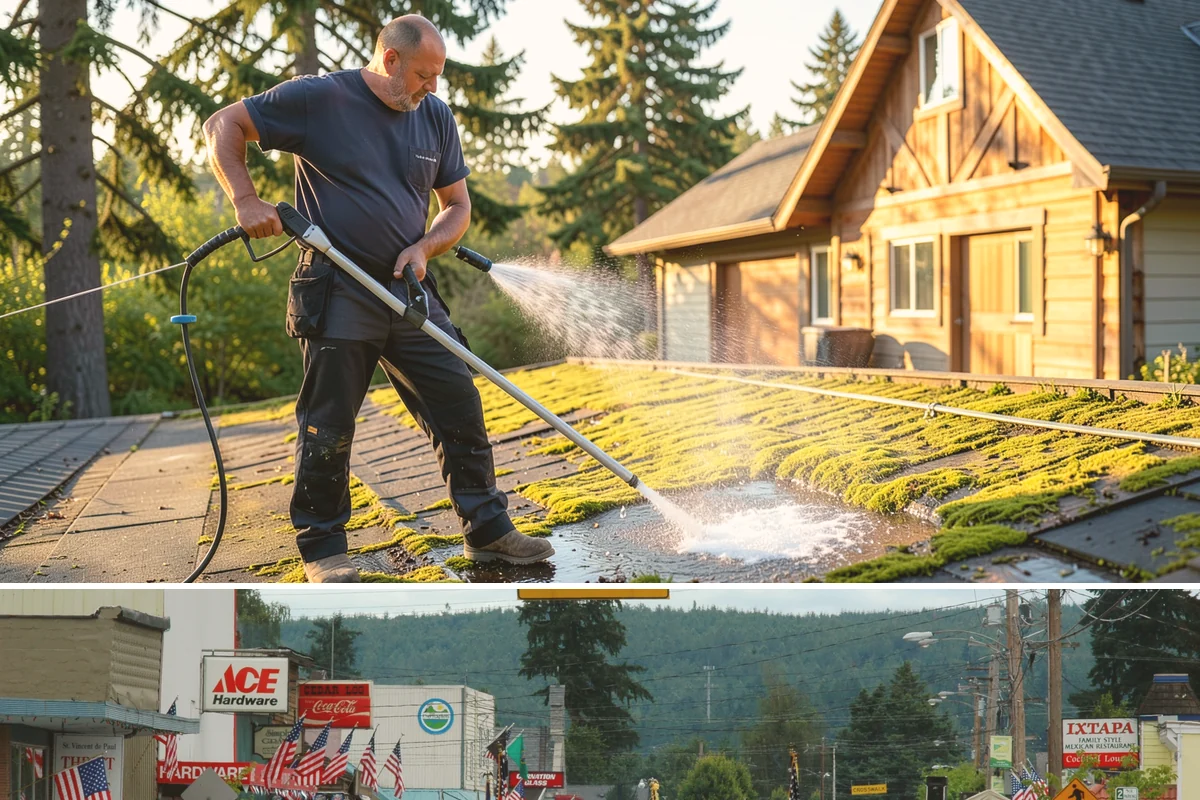 Metal Roof Cleaning in Carnation, King County, WA - Summer and early autumn provide the dry footing and mild temperatures that make metal roof work safest.