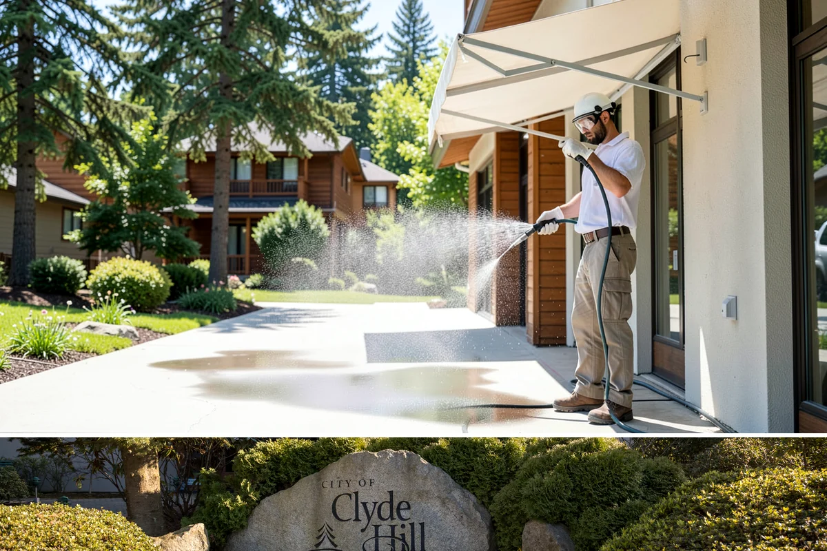Metal Roof Cleaning in Clyde Hill, King County, WA - Summer and early autumn provide the dry footing and mild temperatures that make metal roof work safest.