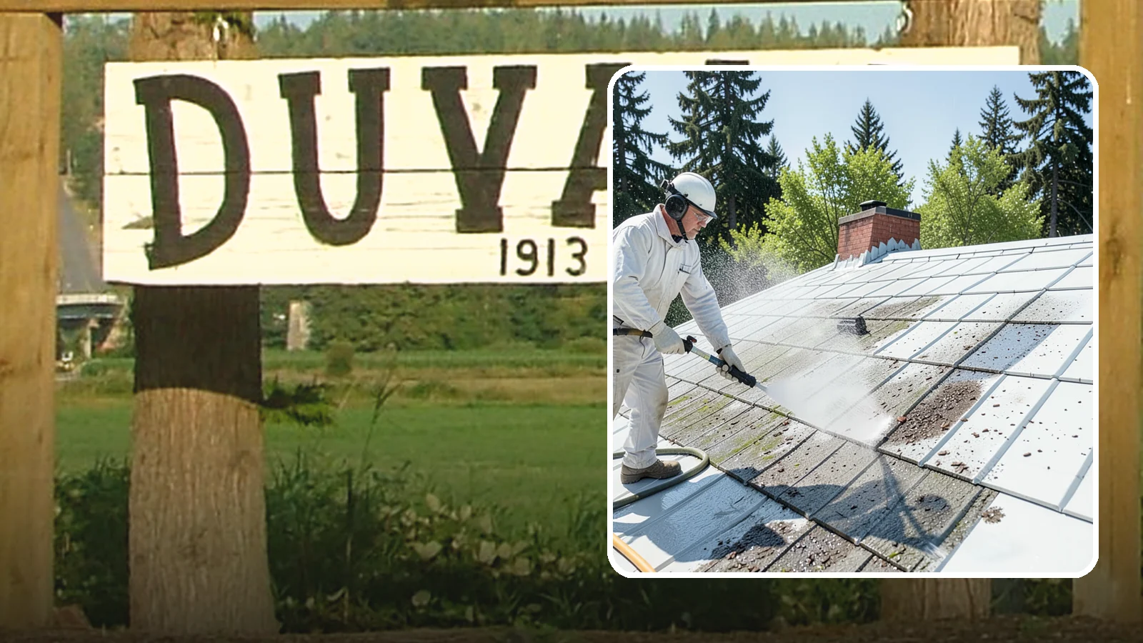 Metal Roof Cleaning in Duvall, King County, WA - Careful cleaning of standing seam and corrugated metal roofs that removes moss and oxidation without scratching the finish.
