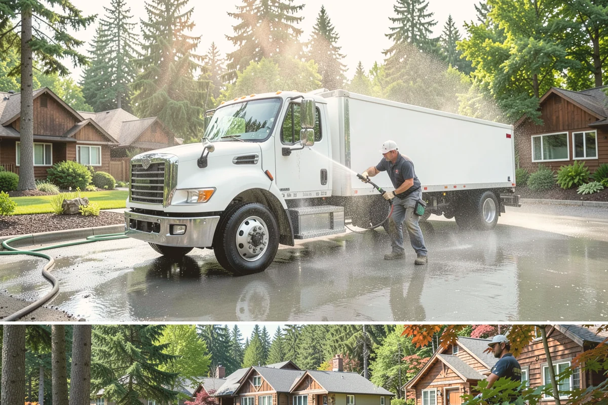 Metal Roof Cleaning in Edgewood, Pierce County, WA - Summer and early autumn provide the dry footing and mild temperatures that make metal roof work safest.