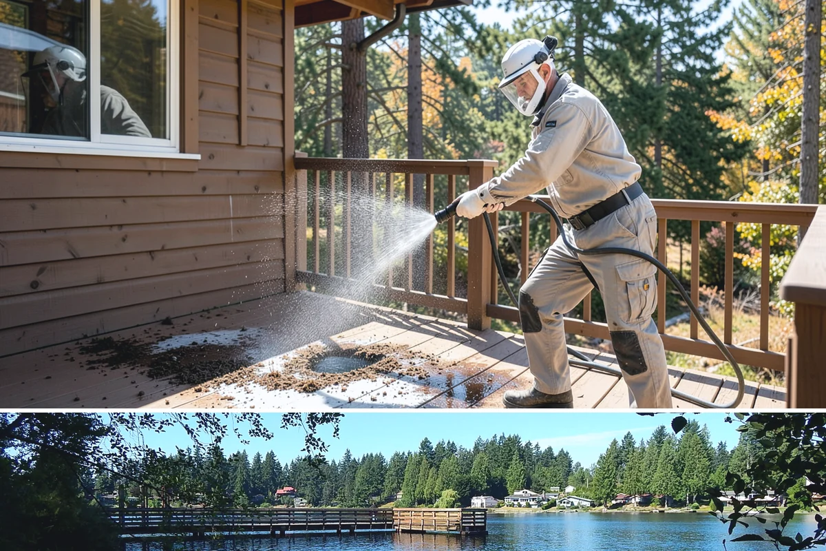 Metal Roof Cleaning in Federal Way, King County, WA - Summer and early autumn provide the dry footing and mild temperatures that make metal roof work safest.