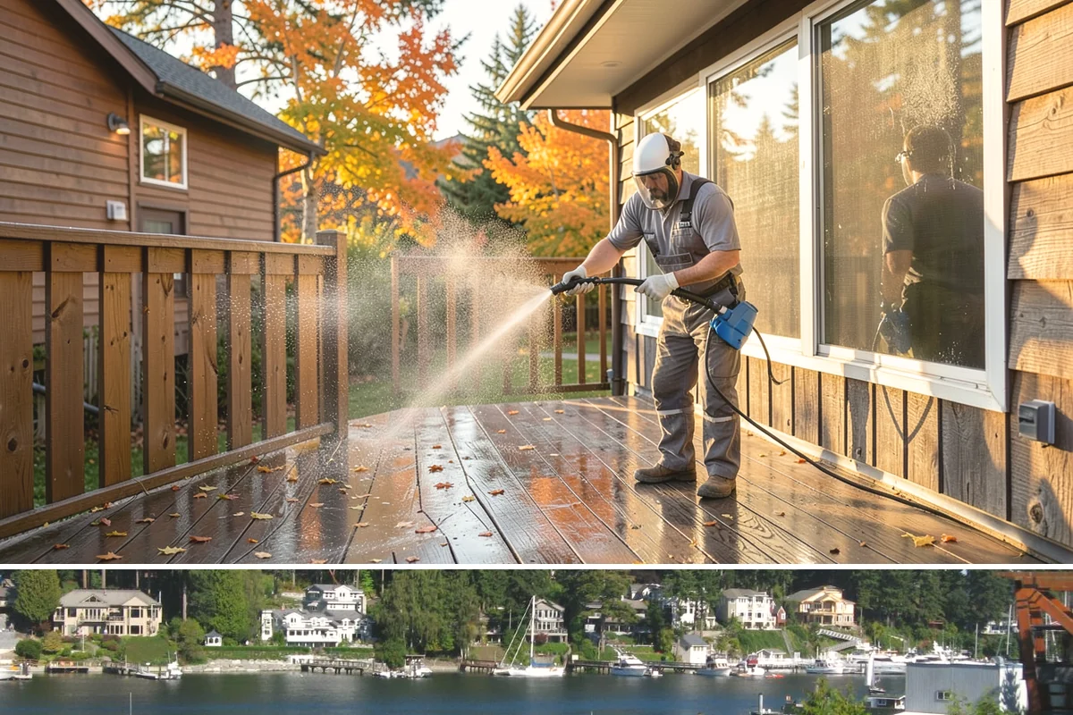 Metal Roof Cleaning in Gig Harbor, Pierce County, WA - Summer and early autumn provide the dry footing and mild temperatures that make metal roof work safest.