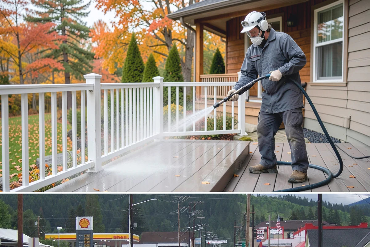 Metal Roof Cleaning in Granite Falls, Snohomish County, WA - Summer and early autumn provide the dry footing and mild temperatures that make metal roof work safest.