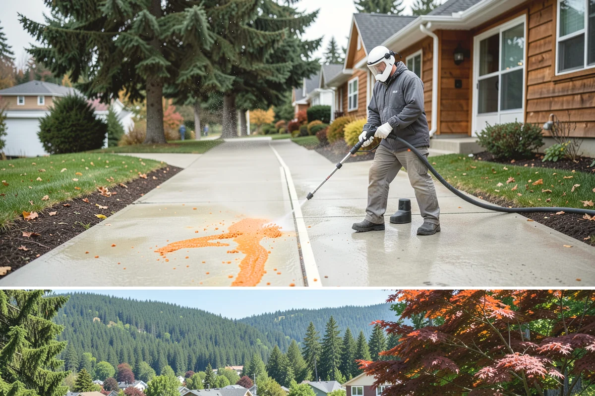 Metal Roof Cleaning in Index, Snohomish County, WA - Summer and early autumn provide the dry footing and mild temperatures that make metal roof work safest.