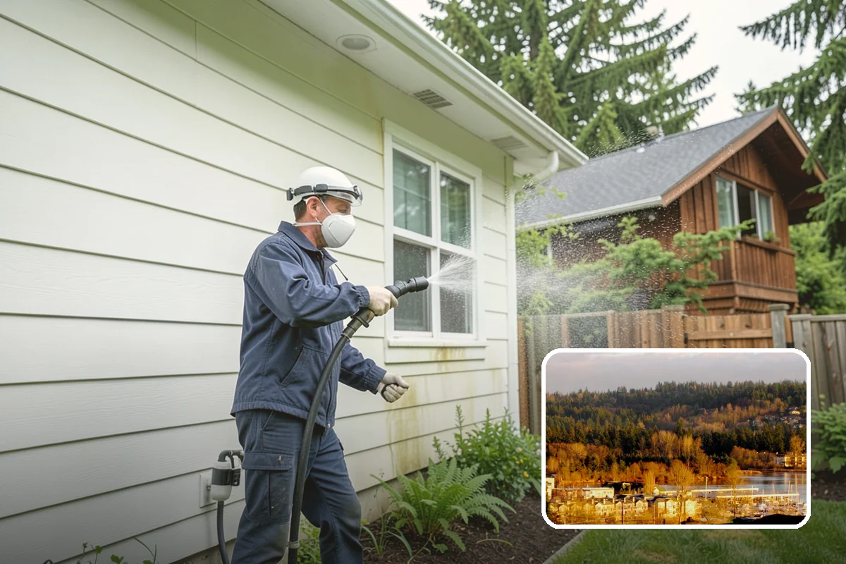 Metal Roof Cleaning in Kenmore, King County, WA - Removes moss and grime without scratching painted or galvanized coatings