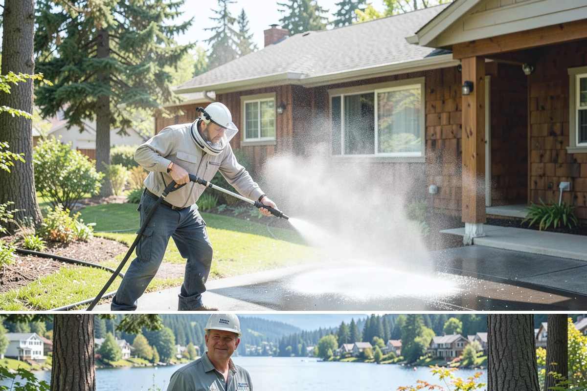 Metal Roof Cleaning in Milton, King County, WA - Summer and early autumn provide the dry footing and mild temperatures that make metal roof work safest.