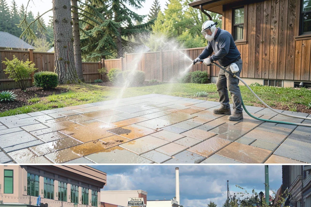 Metal Roof Cleaning in Monroe, Snohomish County, WA - Summer and early autumn provide the dry footing and mild temperatures that make metal roof work safest.
