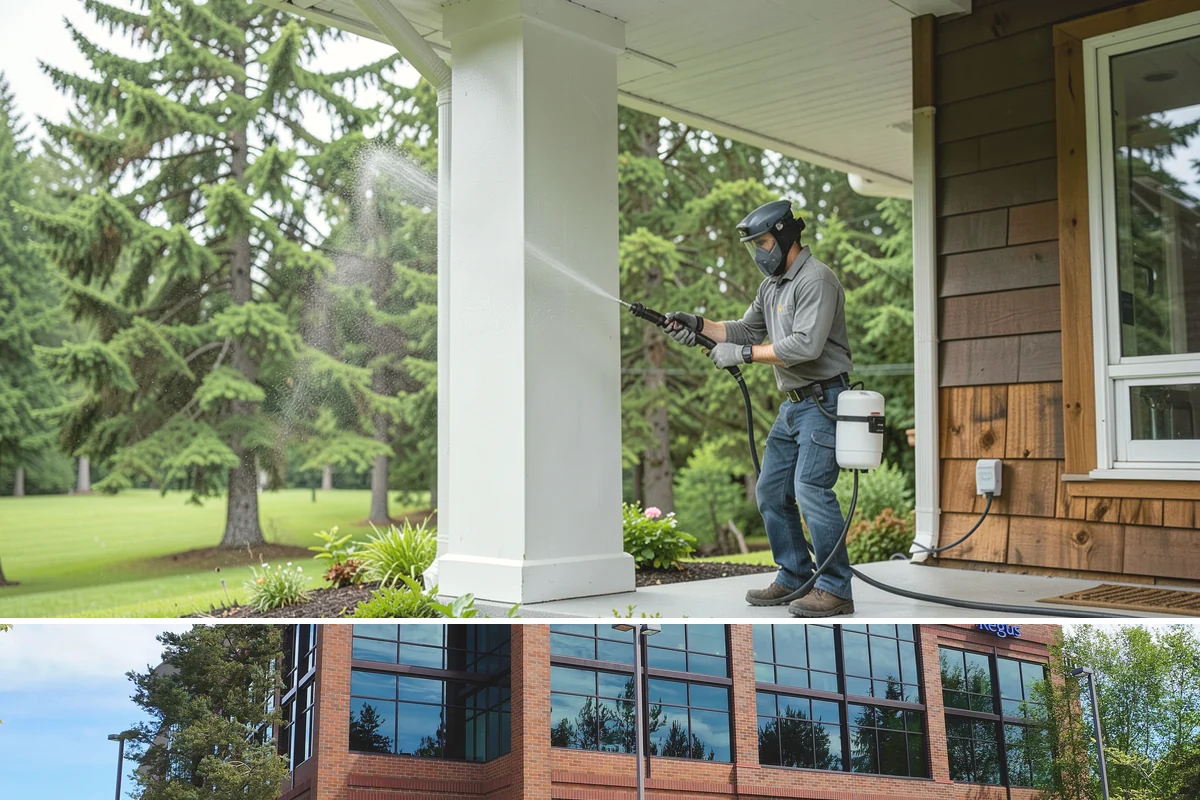 Metal Roof Cleaning in Mountlake Terrace, Snohomish County, WA - Summer and early autumn provide the dry footing and mild temperatures that make metal roof work safest.