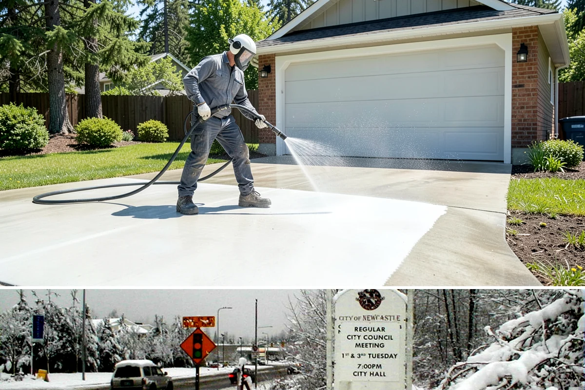 Metal Roof Cleaning in Newcastle, King County, WA - Summer and early autumn provide the dry footing and mild temperatures that make metal roof work safest.