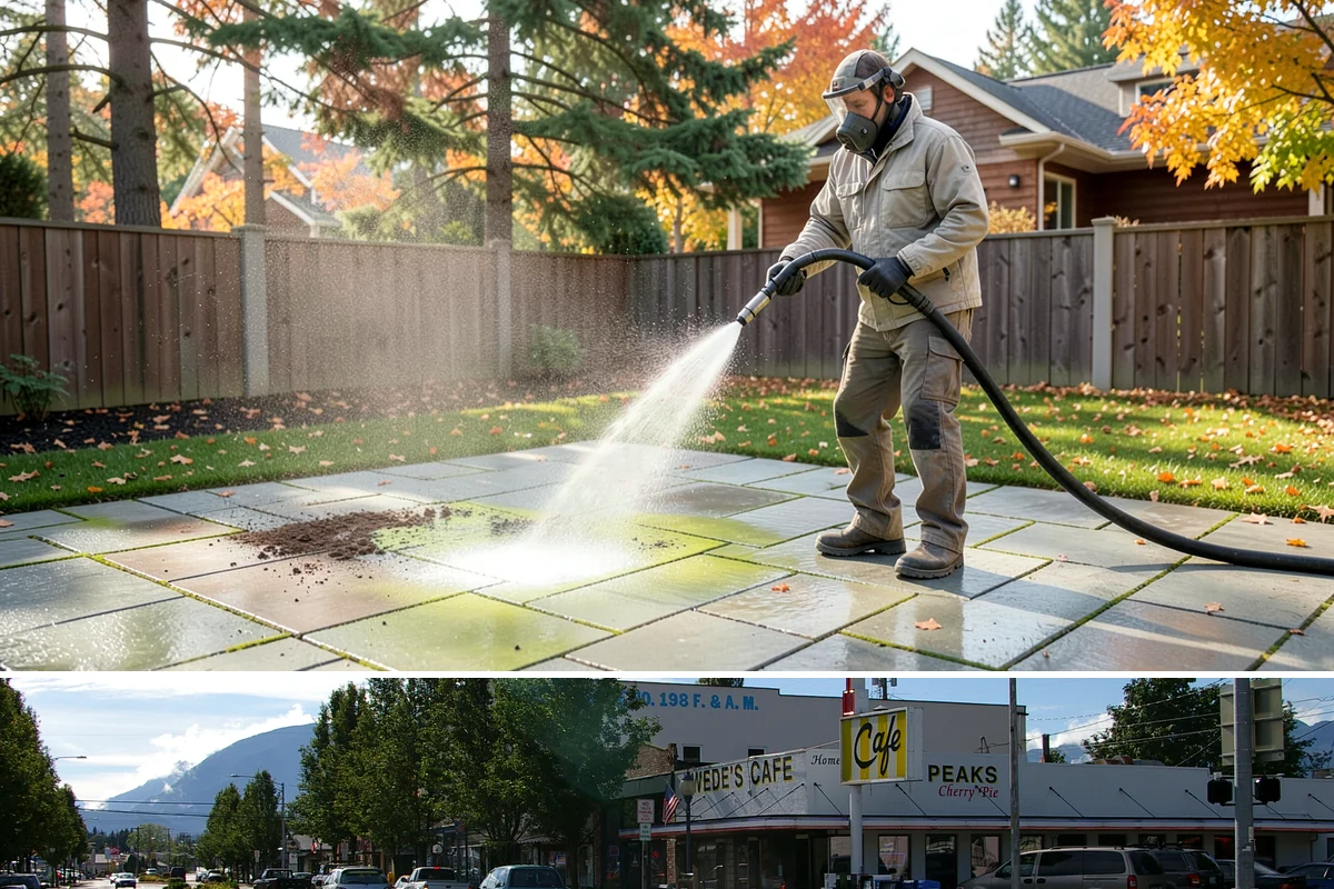 Metal Roof Cleaning in North Bend, King County, WA - Summer and early autumn provide the dry footing and mild temperatures that make metal roof work safest.