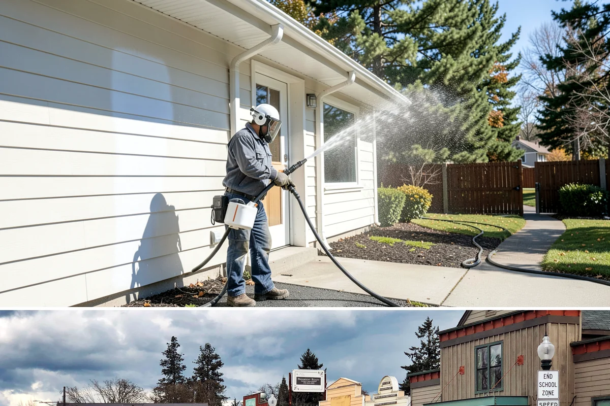 Metal Roof Cleaning in Roy, Pierce County, WA - Summer and early autumn provide the dry footing and mild temperatures that make metal roof work safest.