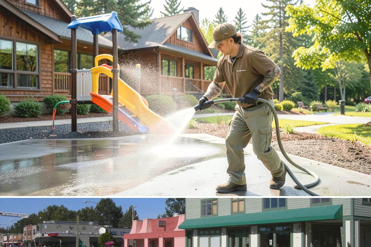 Metal Roof Cleaning in Snoqualmie, King County, WA - Summer and early autumn provide the dry footing and mild temperatures that make metal roof work safest.