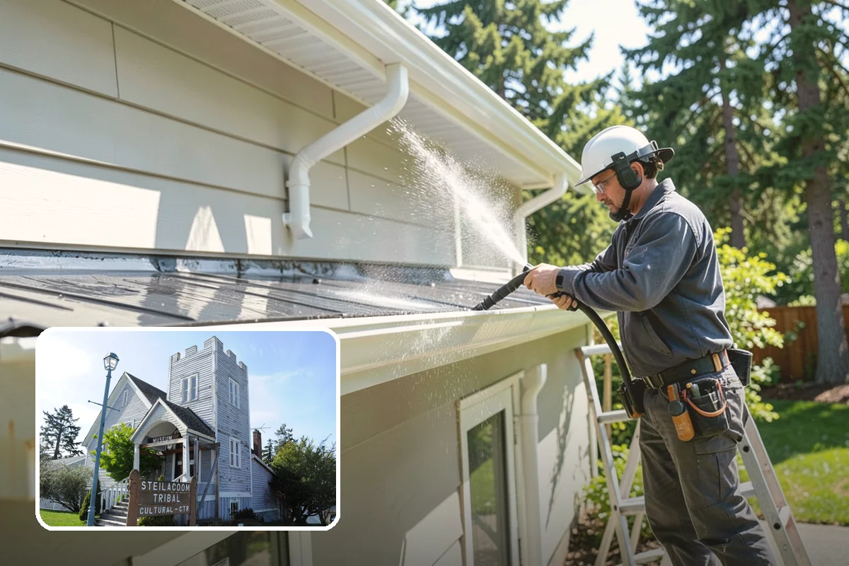 Metal Roof Cleaning in Steilacoom, Pierce County, WA - Removes moss and grime without scratching painted or galvanized coatings