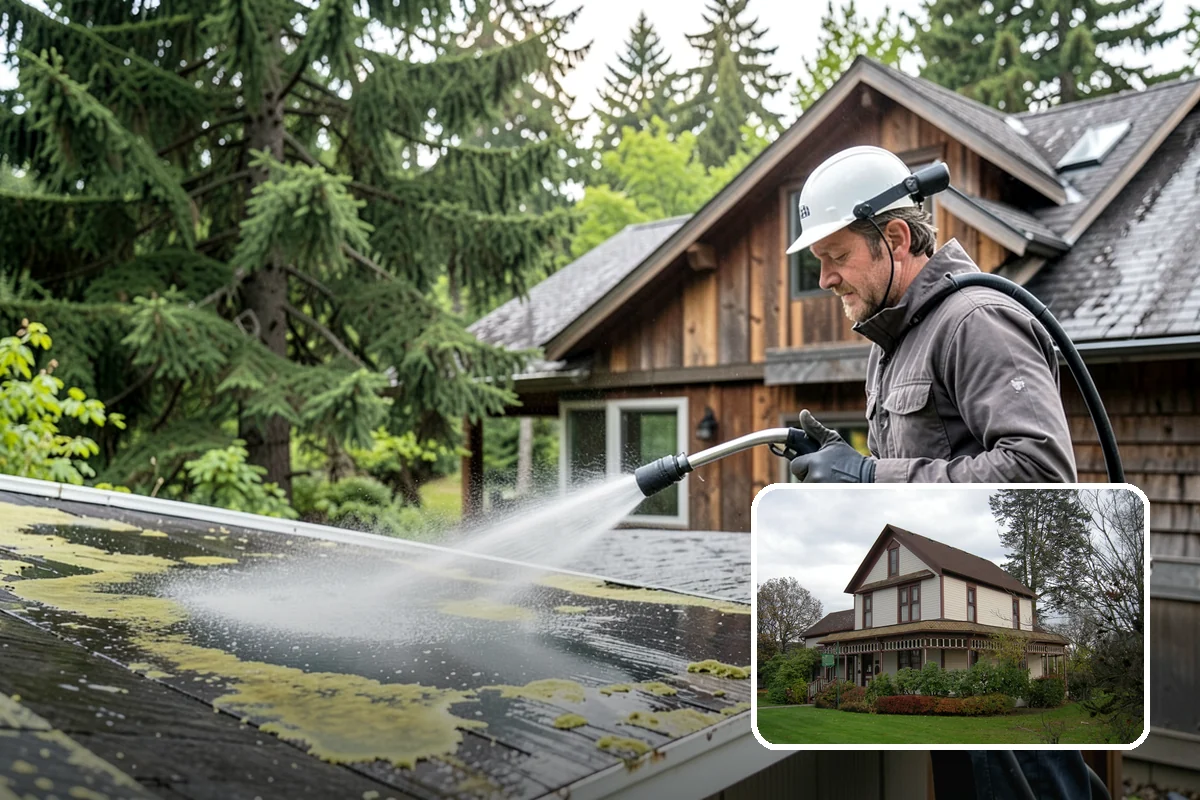 Metal Roof Cleaning in Sumner, Pierce County, WA - Removes moss and grime without scratching painted or galvanized coatings