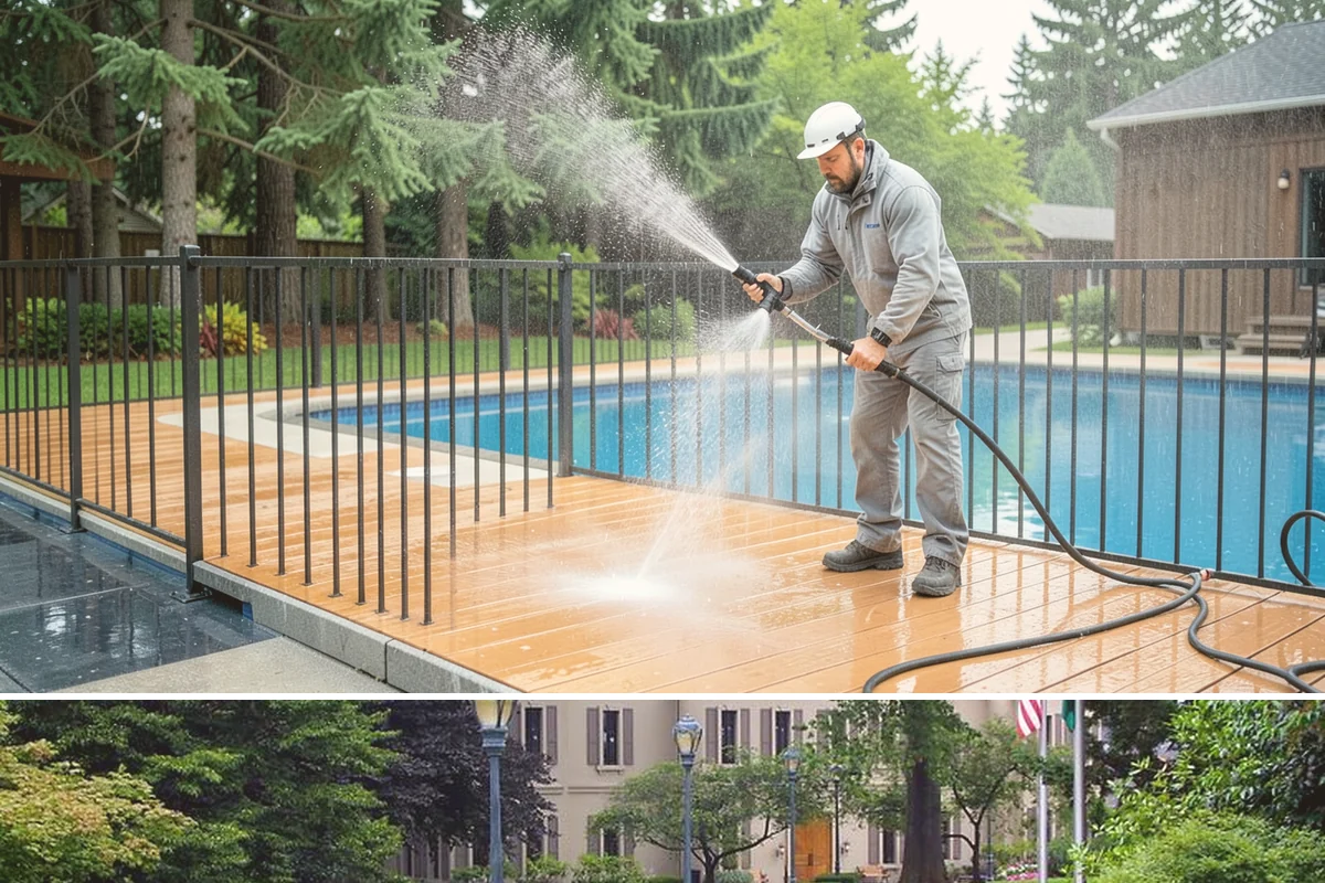 Metal Roof Cleaning in Woodinville, King County, WA - Summer and early autumn provide the dry footing and mild temperatures that make metal roof work safest.