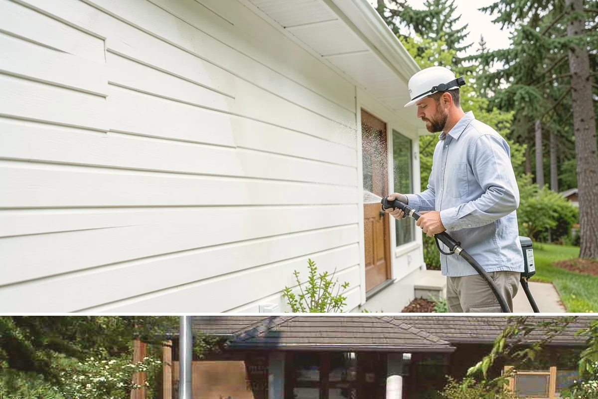 Metal Roof Cleaning in Yarrow Point, King County, WA - Summer and early autumn provide the dry footing and mild temperatures that make metal roof work safest.