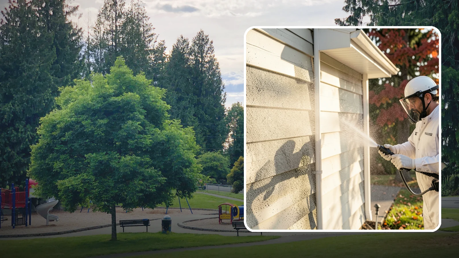 Mildew Removal in Bonney Lake, Pierce County, WA - Soft-wash mildew removal that clears the powdery gray and black film from siding, trim, and outdoor surfaces.