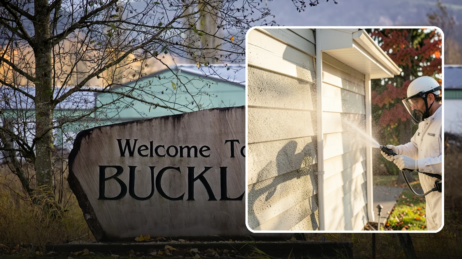 Mildew Removal in Buckley, Pierce County, WA - Soft-wash mildew removal that clears the powdery gray and black film from siding, trim, and outdoor surfaces.