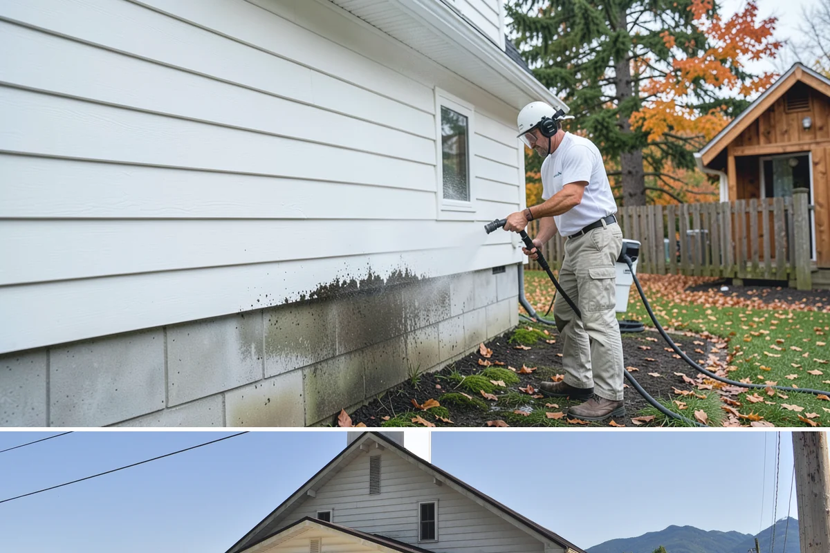Mildew Removal in Concrete, Skagit County, WA - Treat mildew in late spring once temperatures rise, clearing the buildup that accumulates through the wet winter.