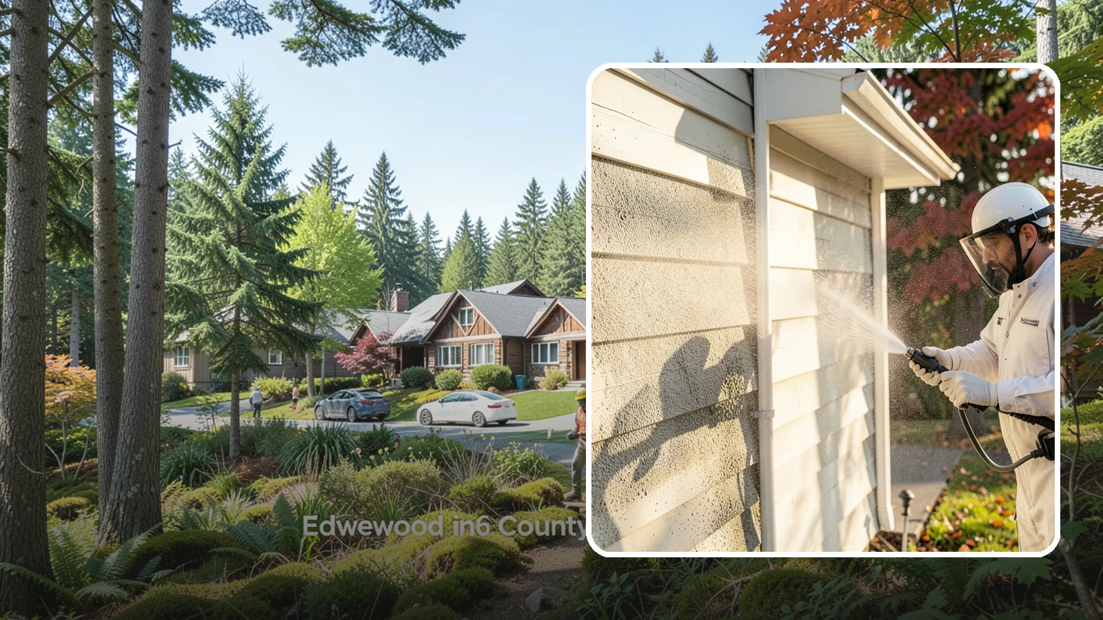 Mildew Removal in Edgewood, Pierce County, WA - Soft-wash mildew removal that clears the powdery gray and black film from siding, trim, and outdoor surfaces.