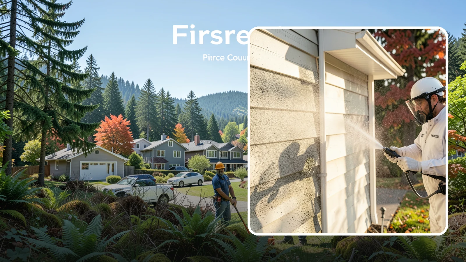 Mildew Removal in Fircrest, Pierce County, WA - Soft-wash mildew removal that clears the powdery gray and black film from siding, trim, and outdoor surfaces.