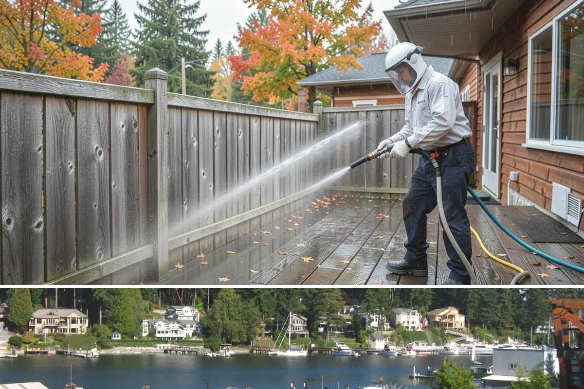 Mildew Removal in Gig Harbor, Pierce County, WA - Treat mildew in late spring once temperatures rise, clearing the buildup that accumulates through the wet winter.