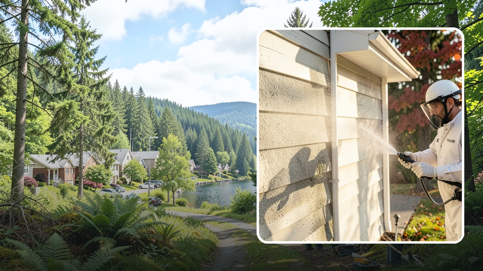 Mildew Removal in Lake Forest Park, King County, WA - Soft-wash mildew removal that clears the powdery gray and black film from siding, trim, and outdoor surfaces.