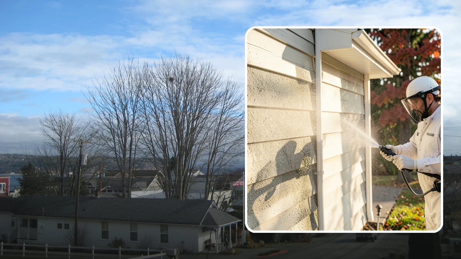 Mildew Removal in Langley, Island County, WA - Soft-wash mildew removal that clears the powdery gray and black film from siding, trim, and outdoor surfaces.