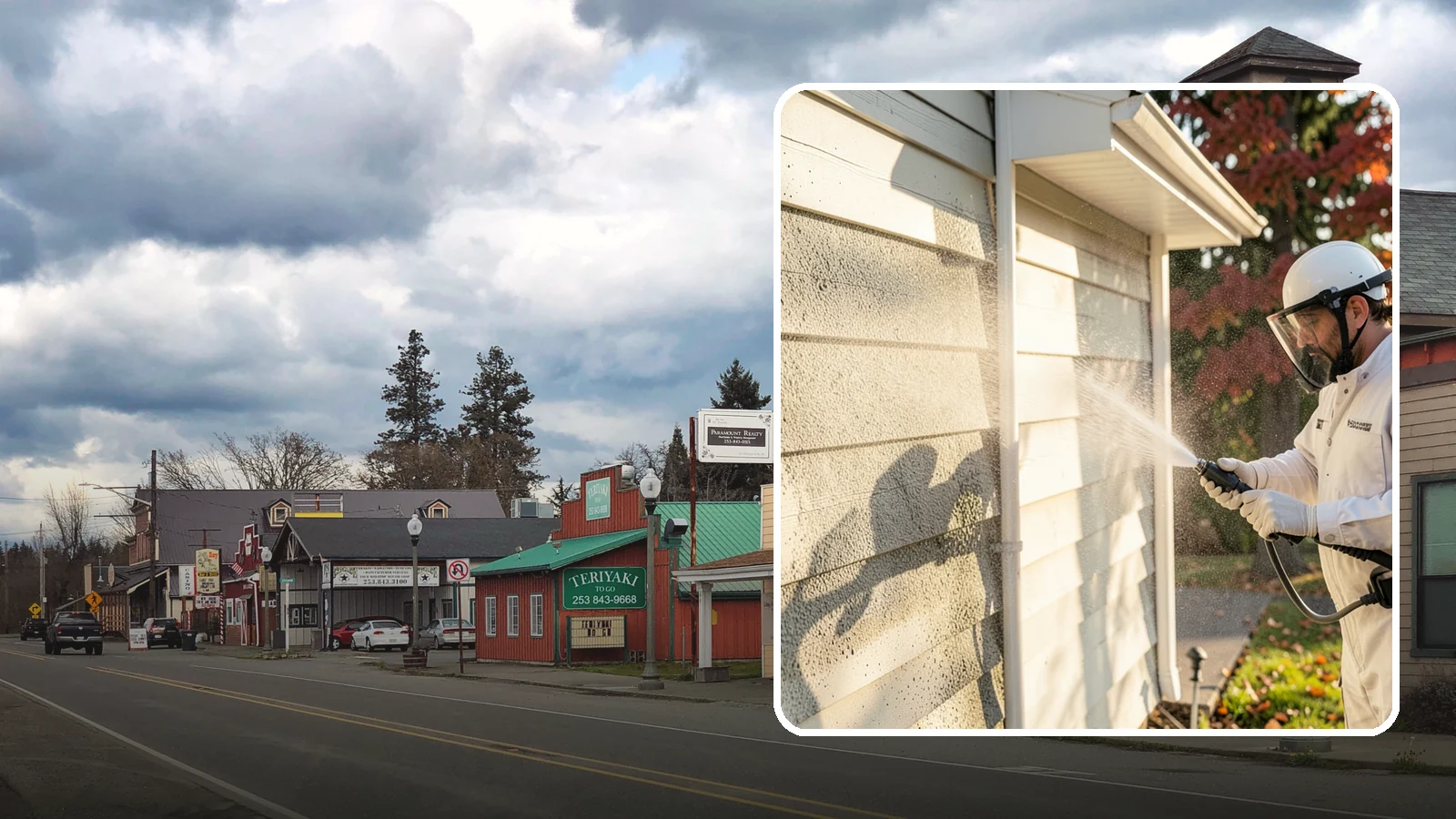Mildew Removal in Roy, Pierce County, WA - Soft-wash mildew removal that clears the powdery gray and black film from siding, trim, and outdoor surfaces.