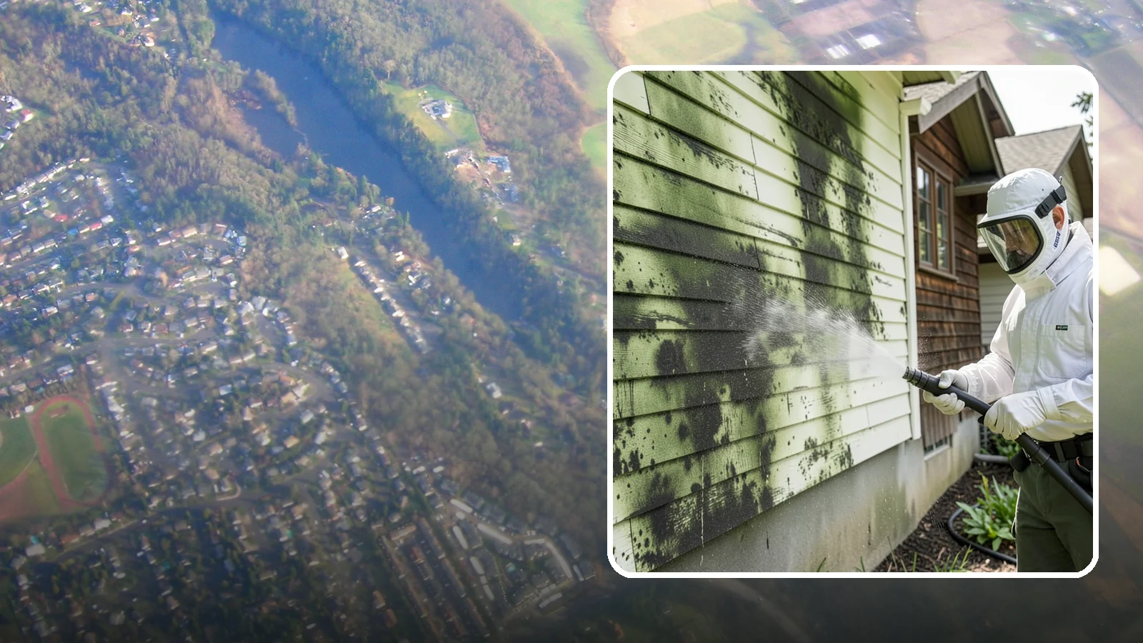 Mold Removal in Algona, King County, WA - Targeted soft-wash mold treatment that kills and removes green and black mold from siding, roofs, and hardscapes.