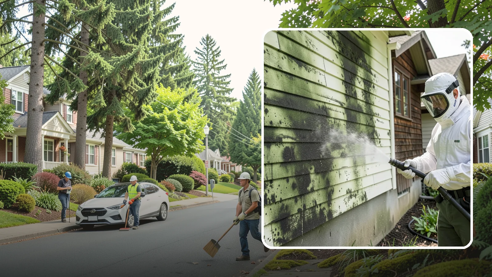 Mold Removal in Beaux Arts Village, King County, WA - Targeted soft-wash mold treatment that kills and removes green and black mold from siding, roofs, and hardscapes.