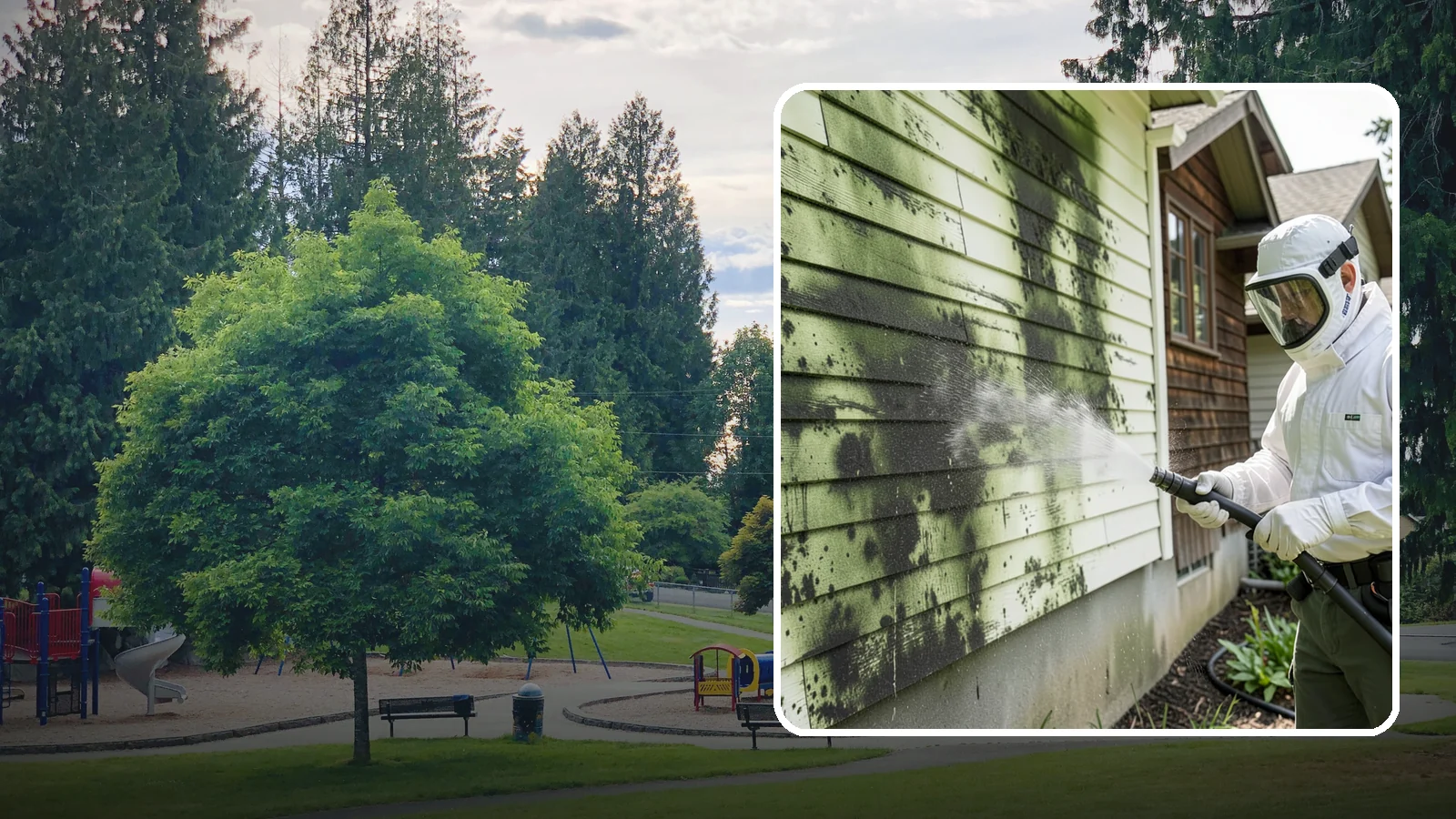 Mold Removal in Bonney Lake, Pierce County, WA - Targeted soft-wash mold treatment that kills and removes green and black mold from siding, roofs, and hardscapes.