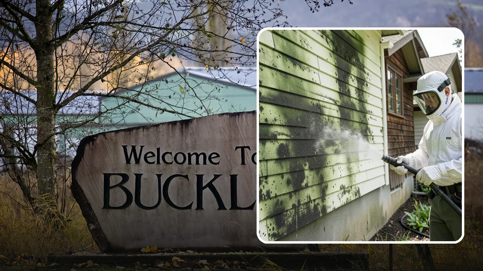 Mold Removal in Buckley, Pierce County, WA - Targeted soft-wash mold treatment that kills and removes green and black mold from siding, roofs, and hardscapes.